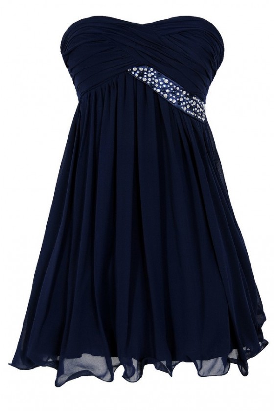 Navy and silver chiffon embellished maxi dress cheap